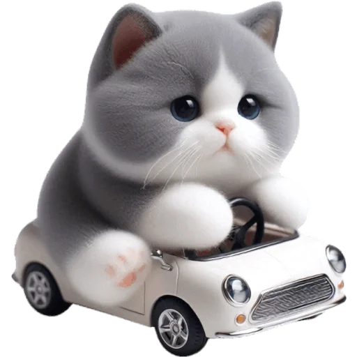 🚗 Стикер «Котик Грей» для Telegram