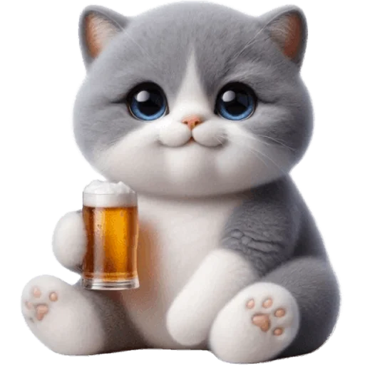 🍺 Стикер «Котик Грей» для Telegram