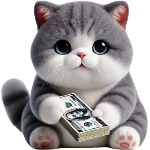 🤑 Стикер «Котик Грей» для Telegram