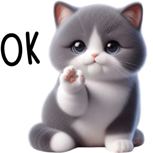👌 Стикер «Котик Грей» для Telegram