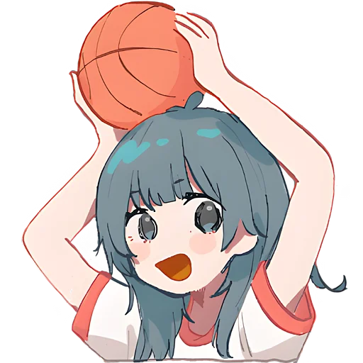 🏀 Стикер «Медуза тян» для Telegram