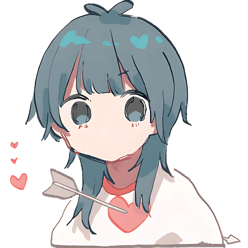 💘 Стикер «Медуза тян» для Telegram