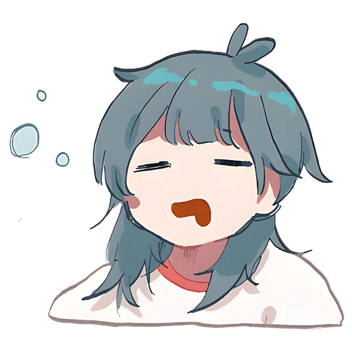 💤 Стикер «Медуза-тян» для Telegram