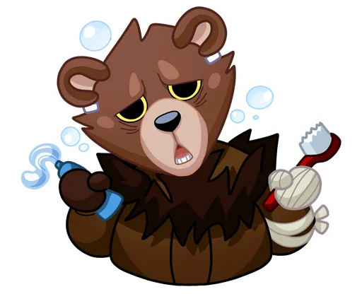 ☀ Стикер «Медвежутка без надписей» для Telegram