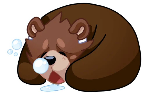 😴 Стикер «Медвежутка без надписей» для Telegram