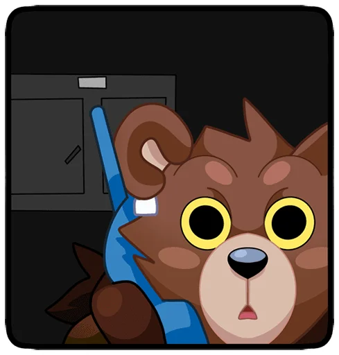 ☎ Стикер «Медвежутка без надписей» для Telegram