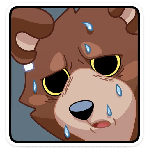😅 Стикер «Медвежутка без надписей» для Telegram