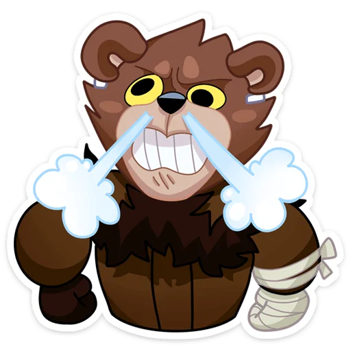 😡 Стикер «Медвежутка без надписей» для Telegram