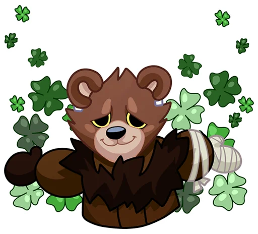 ☘ Стикер «Медвежутка без надписей» для Telegram