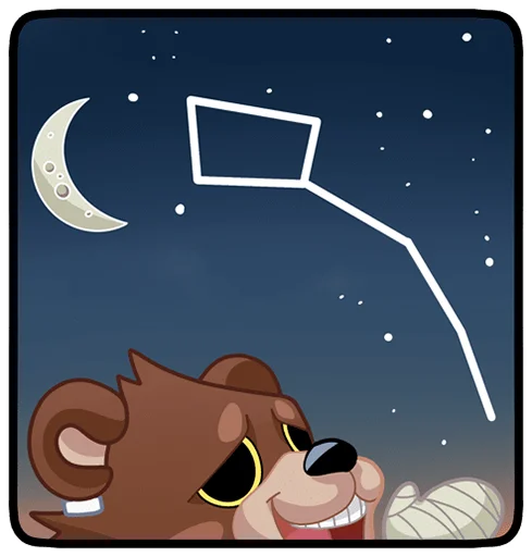 🌃 Стикер «Медвежутка без надписей» для Telegram