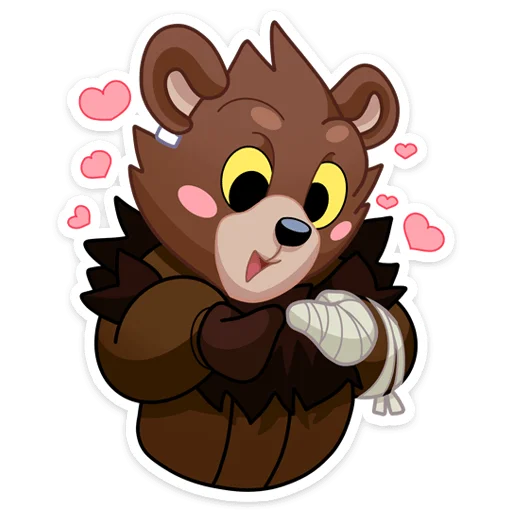 😍 Стикер «Медвежутка без надписей» для Telegram
