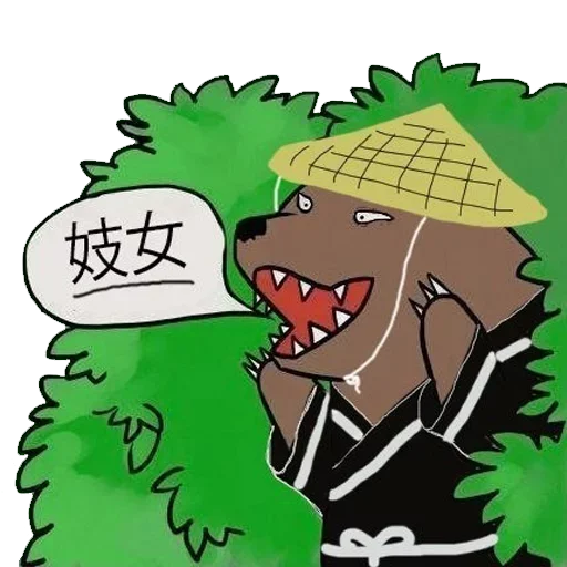 😊 Стикер «Медведь в кустах» для Telegram