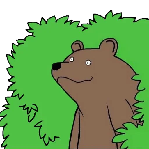 😜 Стикер «Медведь в кустах» для Telegram