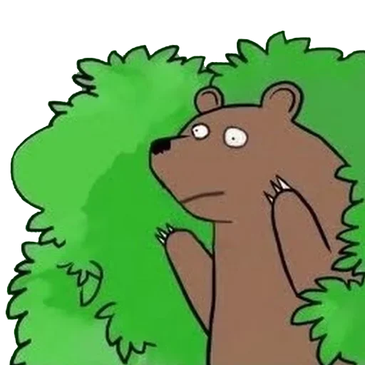 😃 Стикер «Медведь в кустах» для Telegram