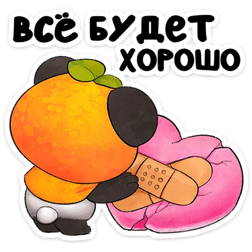 🐼 Стикер «Оранжевая панда Мей-мей» для Telegram