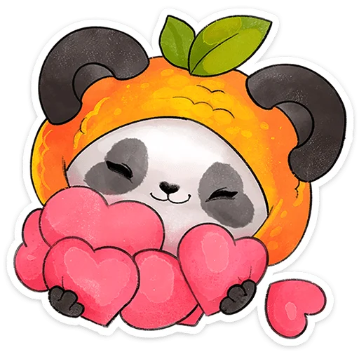 🐼 Стикер «Оранжевая панда Мей-мей» для Telegram