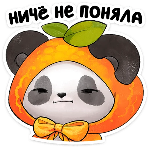 🐼 Стикер «Оранжевая панда Мей-мей» для Telegram