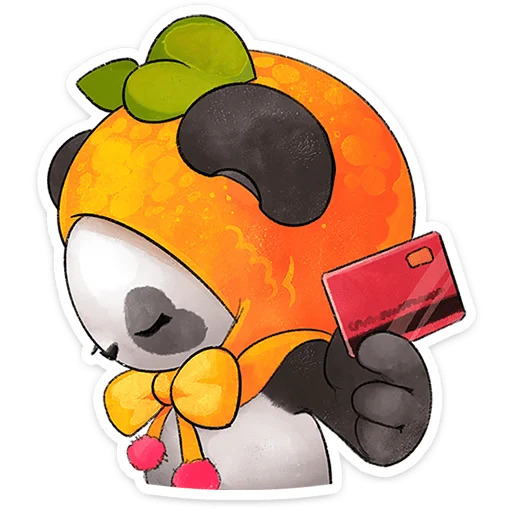 🐼 Стикер «Оранжевая панда Мей-мей» для Telegram