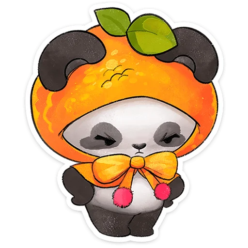 🐼 Стикер «Оранжевая панда Мей-мей» для Telegram