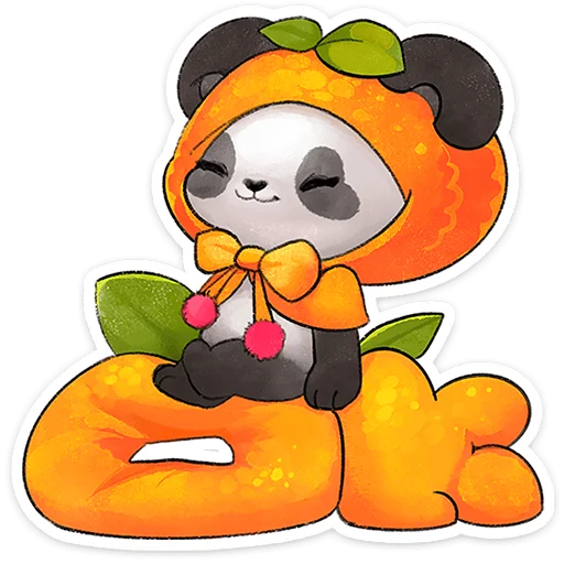 🐼 Стикер «Оранжевая панда Мей-мей» для Telegram