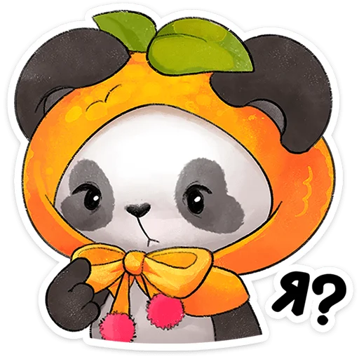 🐼 Стикер «Оранжевая панда Мей-мей» для Telegram