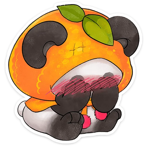 🐼 Стикер «Оранжевая панда Мей-мей» для Telegram
