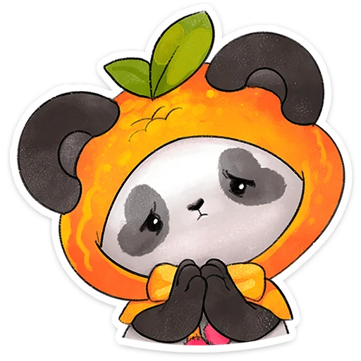 🐼 Стикер «Оранжевая панда Мей-мей» для Telegram