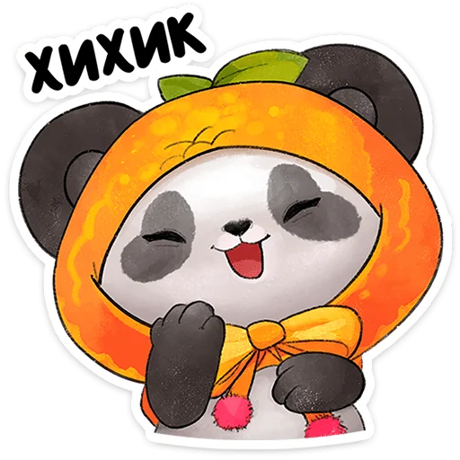🐼 Стикер «Оранжевая панда Мей-мей» для Telegram