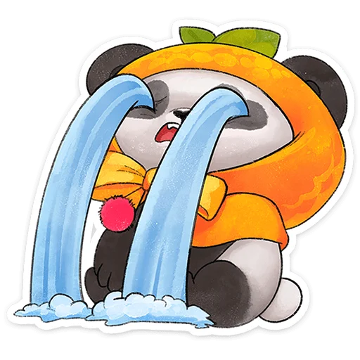 🐼 Стикер «Оранжевая панда Мей-мей» для Telegram
