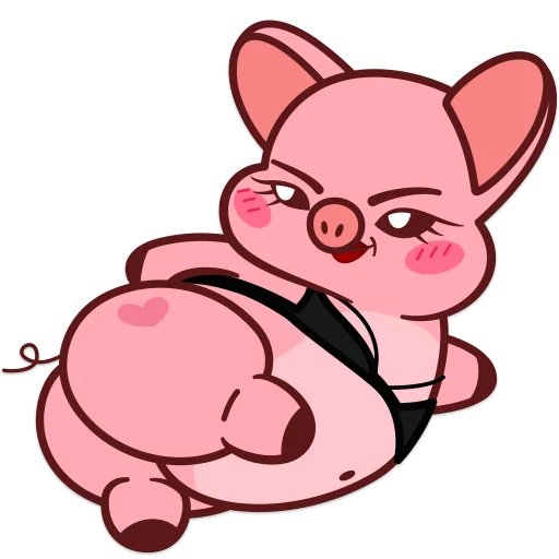 🍑 Стикер «+18 Спелый Свин Валера / +18 Mellow Pig Valera» для Telegram