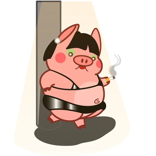 Стикерпак +18 Спелый Свин Валера / +18 Mellow Pig Valera для Telegram — скачать