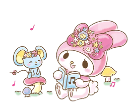 😀 Стикер «My Melody Too Cute» для Telegram