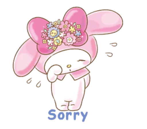 😞 Стикер «My Melody Too Cute» для Telegram