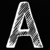 Стикерпак Чернобелый шрифт для Telegram
