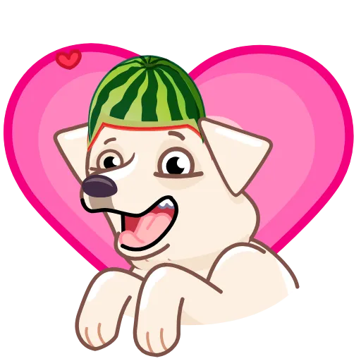 ❤️ Стикер «Melon Dog» для Telegram