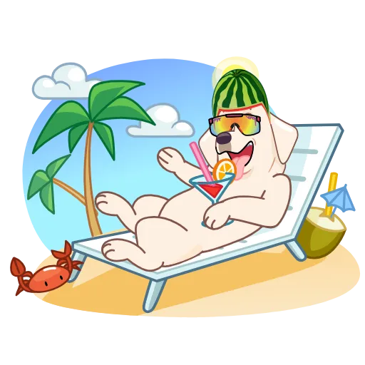 ⛱ Стикер «Melon Dog» для Telegram