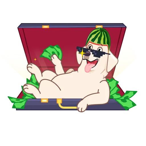 😘 Стикер «Melon Dog» для Telegram