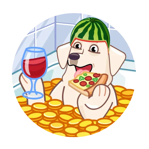 🍕 Стикер «Melon Dog» для Telegram