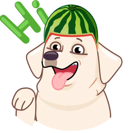 Стикерпак Melon Dog для Telegram