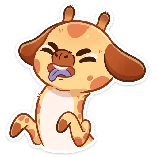 😝 Стикер «Жираф Мелвин» для Telegram