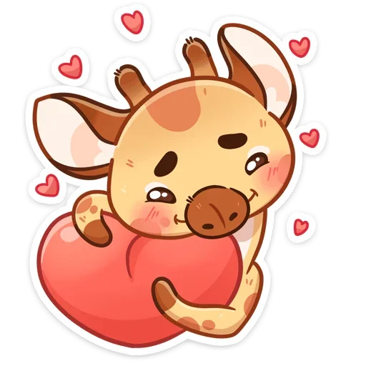 ❤ Стикер «Жираф Мелвин» для Telegram