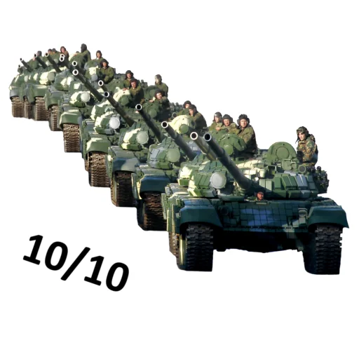 🔝 Стикер «Мемная бронетехника» для Telegram