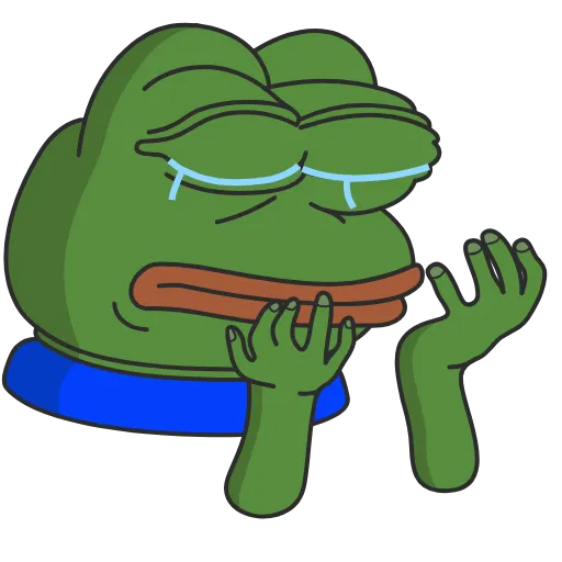 😭 Стикер «? frog» для Telegram