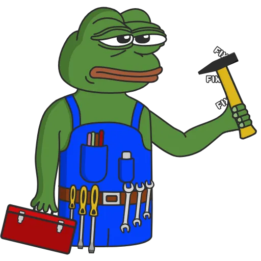 ⚒ Стикер «? frog» для Telegram