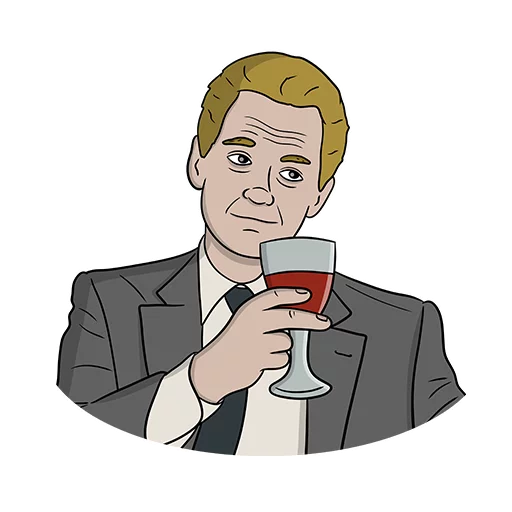 🍷 Стикер «Memepedia» для Telegram
