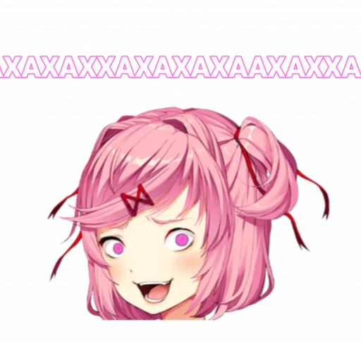 😂 Стикер «мемная Нацуки Doki Doki» для Telegram