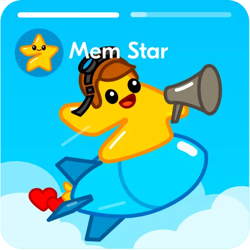 📢 Стикер «Mem Star» для Telegram