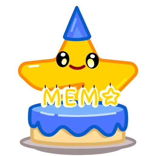 🎂 Стикер «Mem Star» для Telegram
