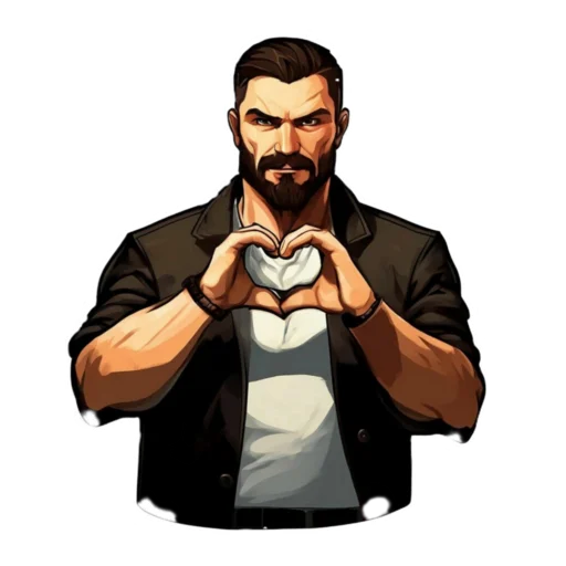 ❤️ Стикер «Брутал» для Telegram