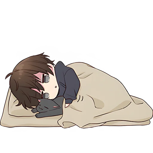 😴 Стикер «Менхера кун 10» для Telegram
